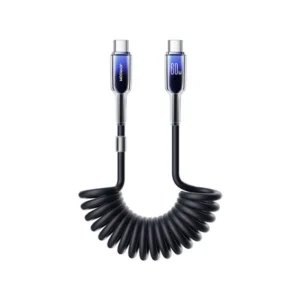 Joyroom S-A43 Coiled Fast Charging Data Cable Type C To Type C 1.5m Black